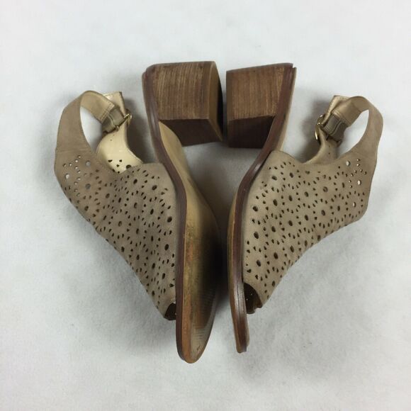 Nine West Perforated Open Toe Low Ankle Booties - Picture 3 of 9